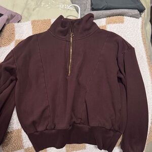a new day Maroon Jacket with Gold Zipper